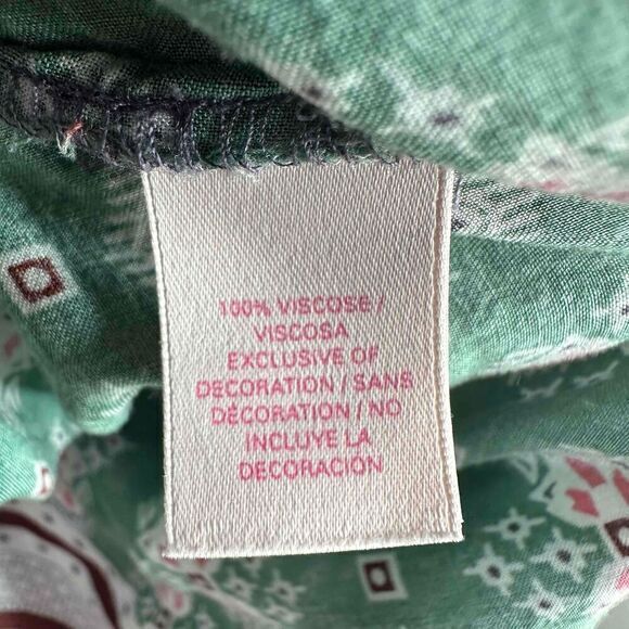 Victoria's‎ Secret Kimono Women's XS Geometric Boho Open Front Fringed Cardigan - Picture 6 of 6